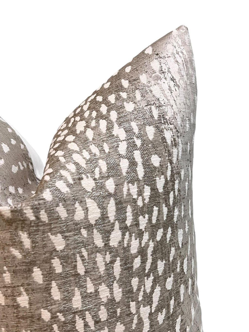 Gray Antelope Print Pillow Cover, Spotted Animal Pillow, Handmade