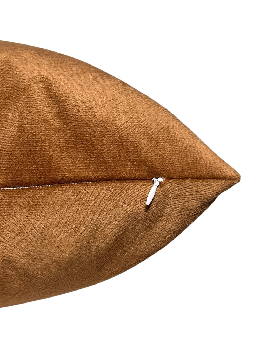 Cowhide Pillow Cover Set, Copper Velvet, USA Handmade