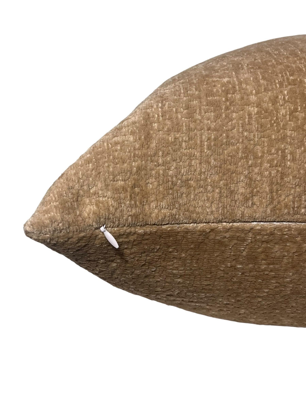 Textured Beige Chenille Pillow Cover, Handmade Neutral Accent Cushion