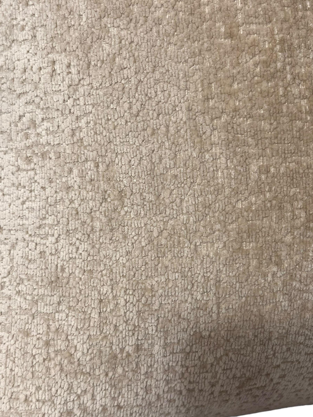 Textured Beige Chenille Pillow Cover, Handmade Neutral Accent Cushion