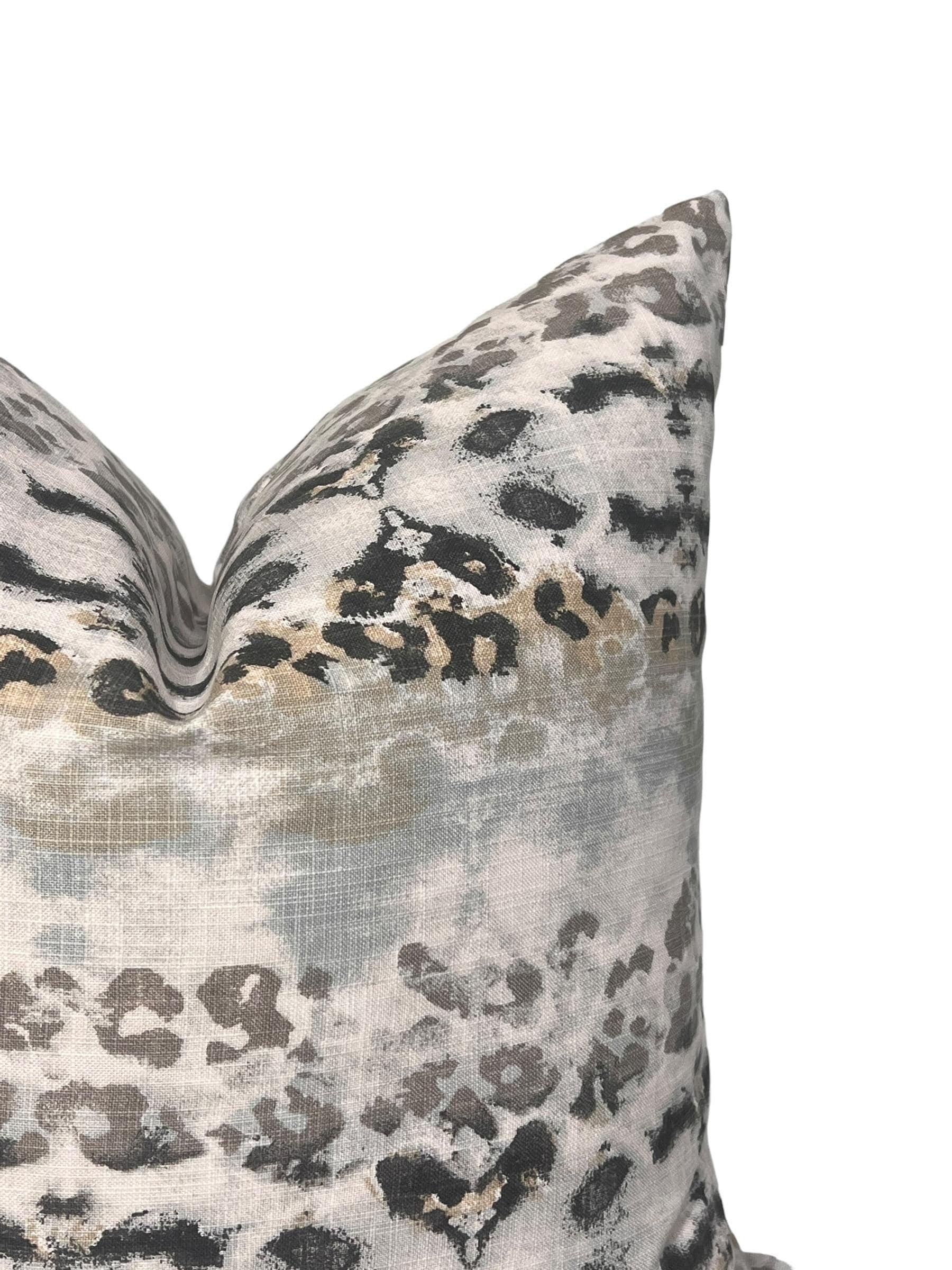Abstract Leopard Print Pillow Cover, Modern Safari Decor
