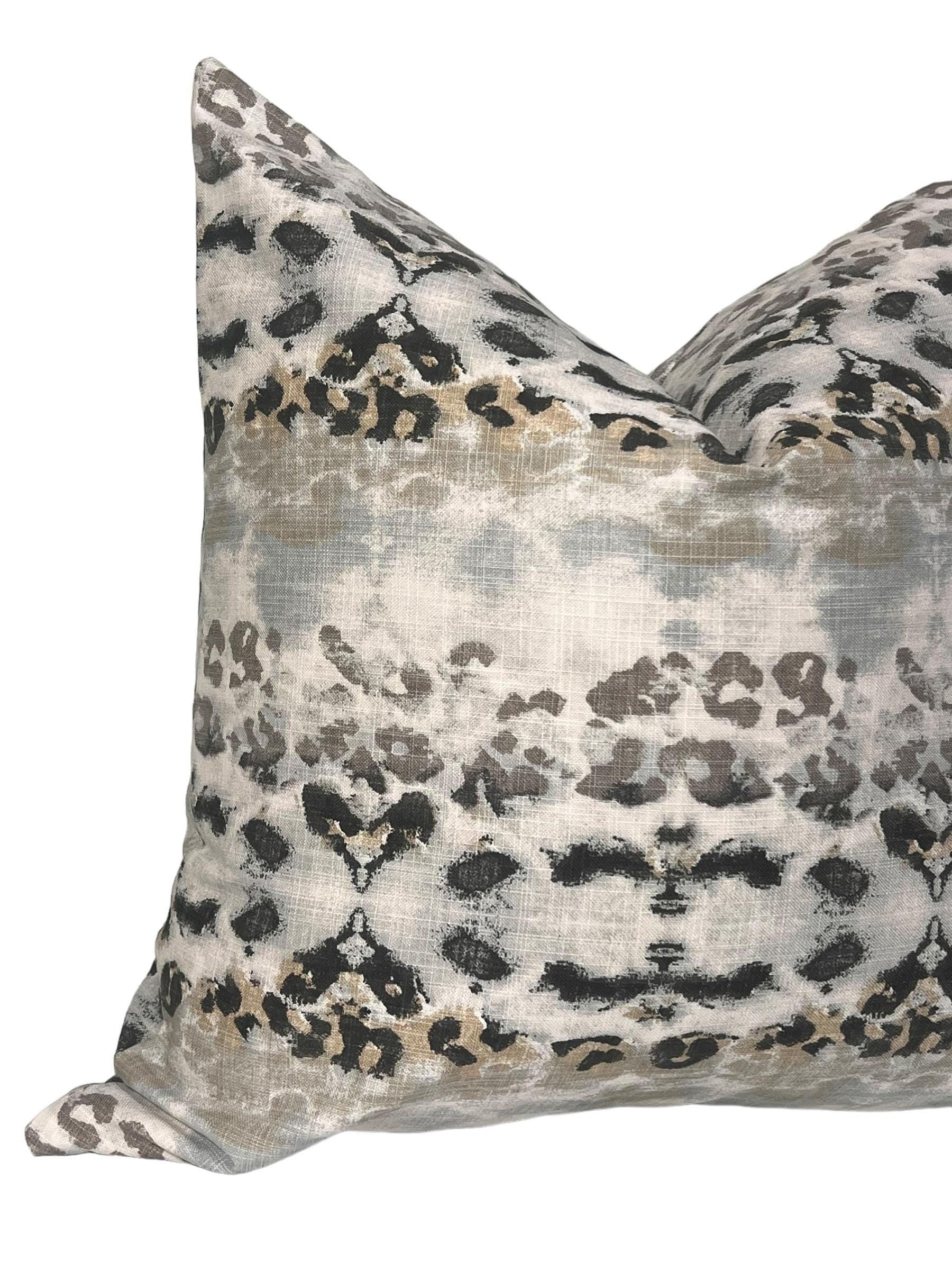 Abstract Leopard Print Pillow Cover, Modern Safari Decor