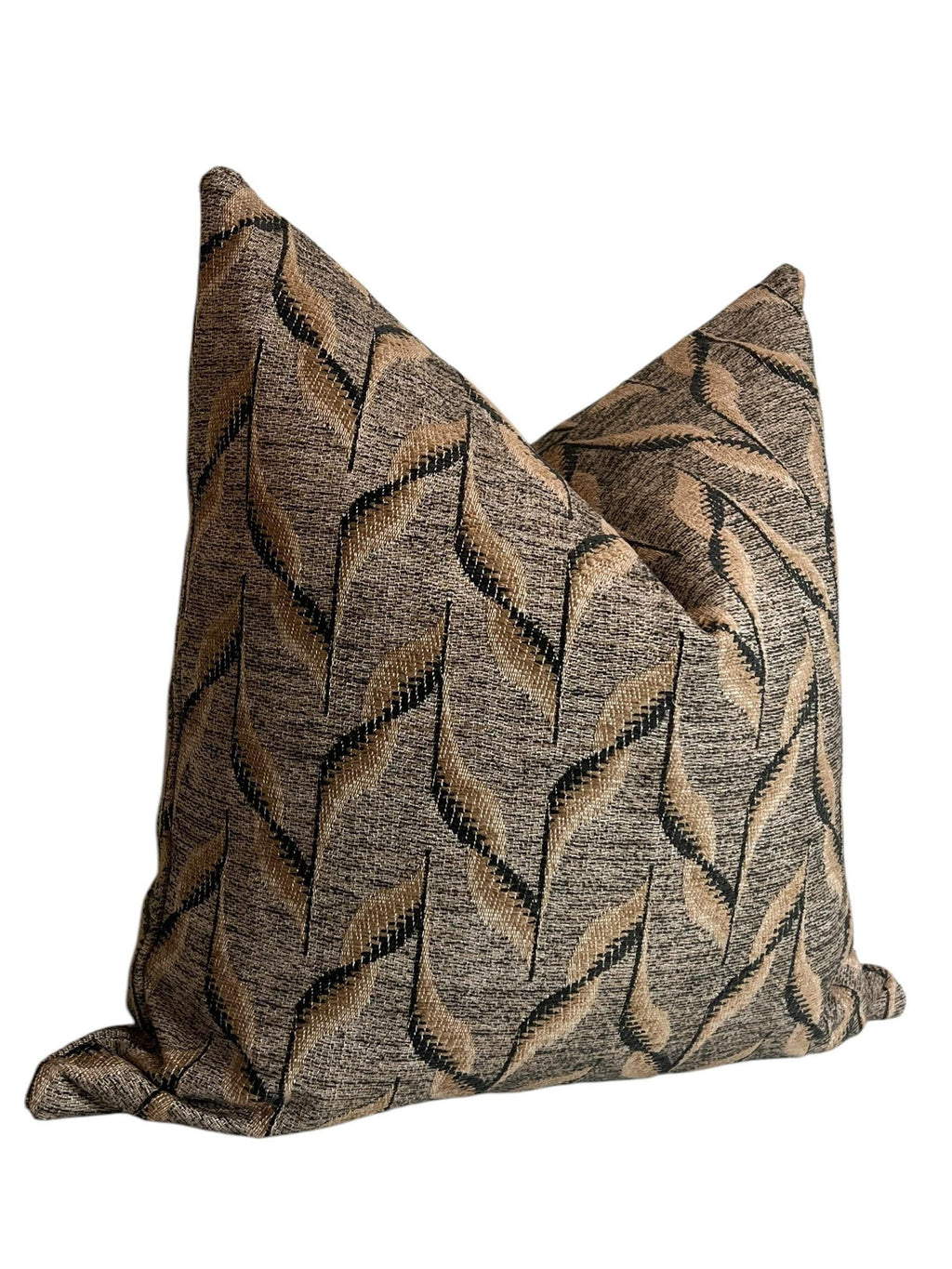 Geometric Woven Pillow Cover, Earth Tones, Handmade in USA