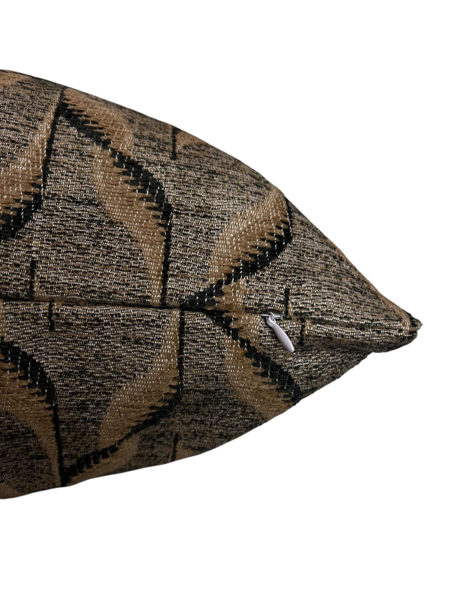 Geometric Woven Pillow Cover, Earth Tones, Handmade in USA