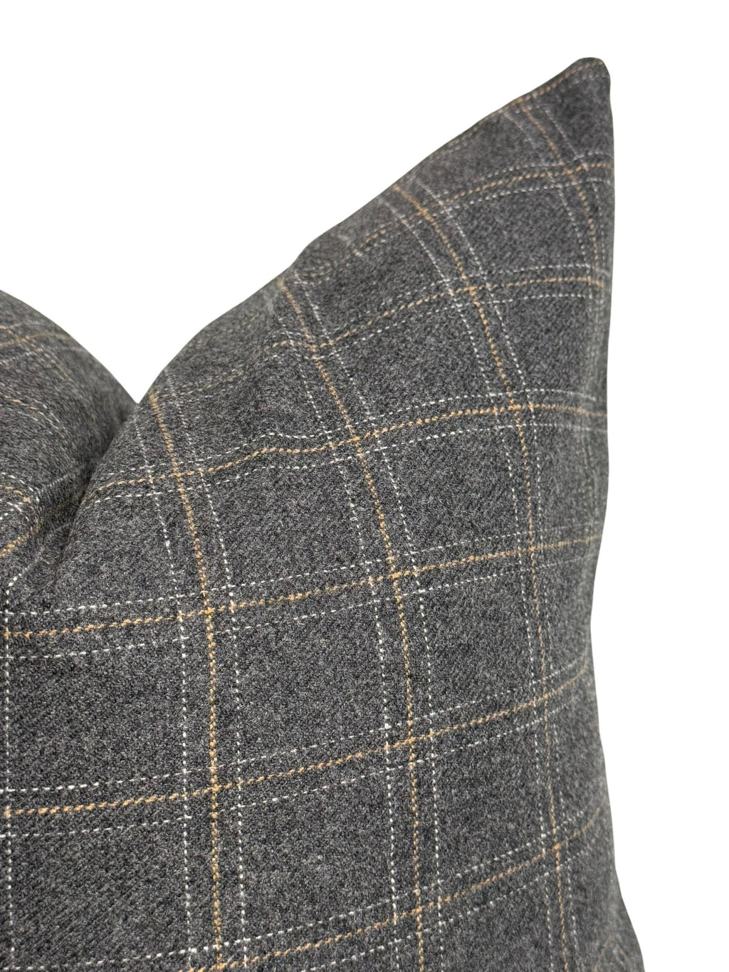 Dark Gray Plaid Pillow Cover: Farmhouse Cabin Decor