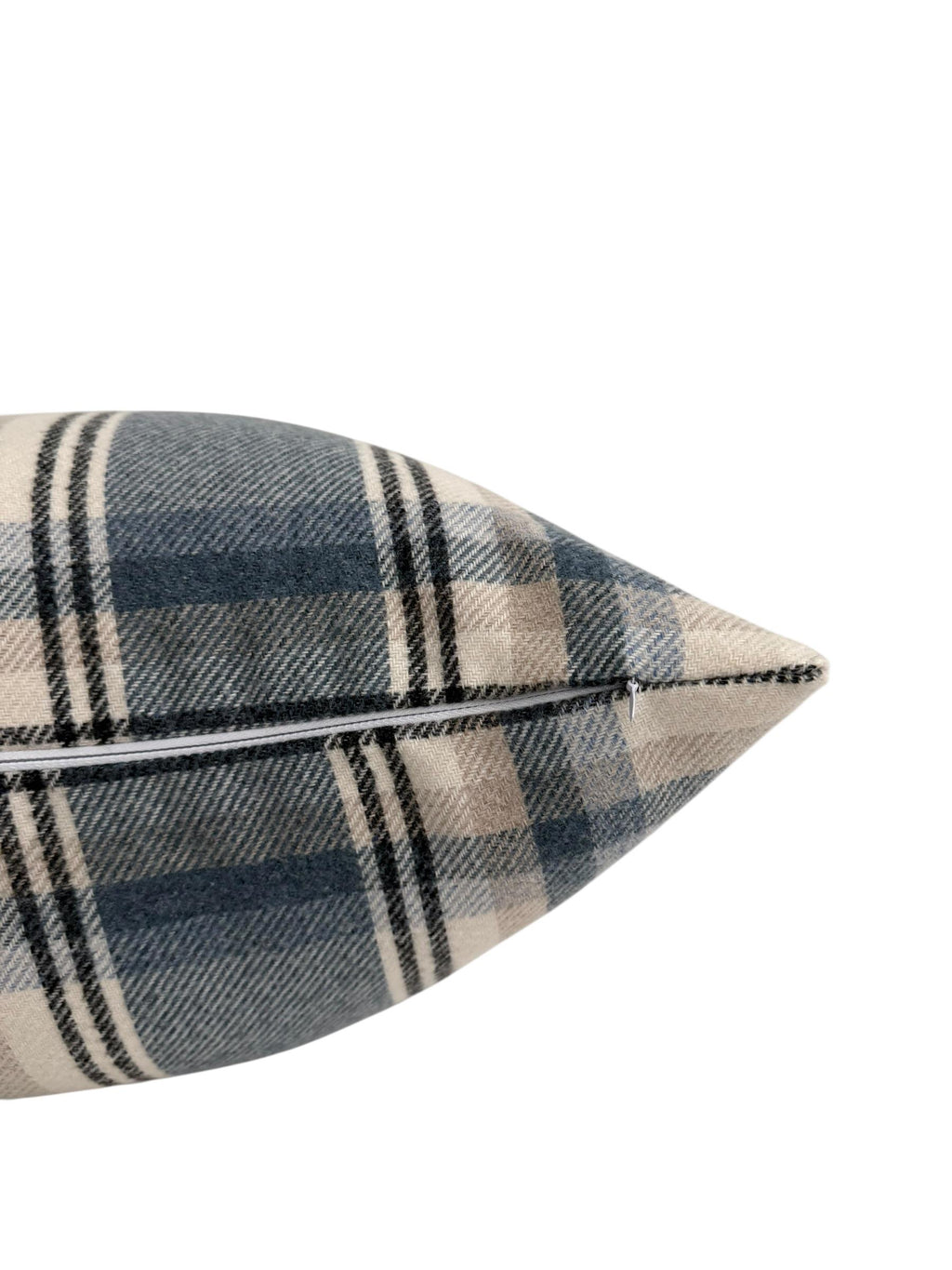 Blue Beige Plaid Pillow Cover, Neutral Check Farmhouse Cushion, Sofa Accent Pillow