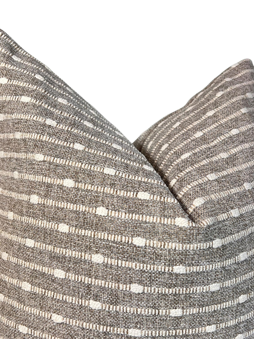 Woven Striped Pillow Cover, Raised Dotted Stripe Cushion