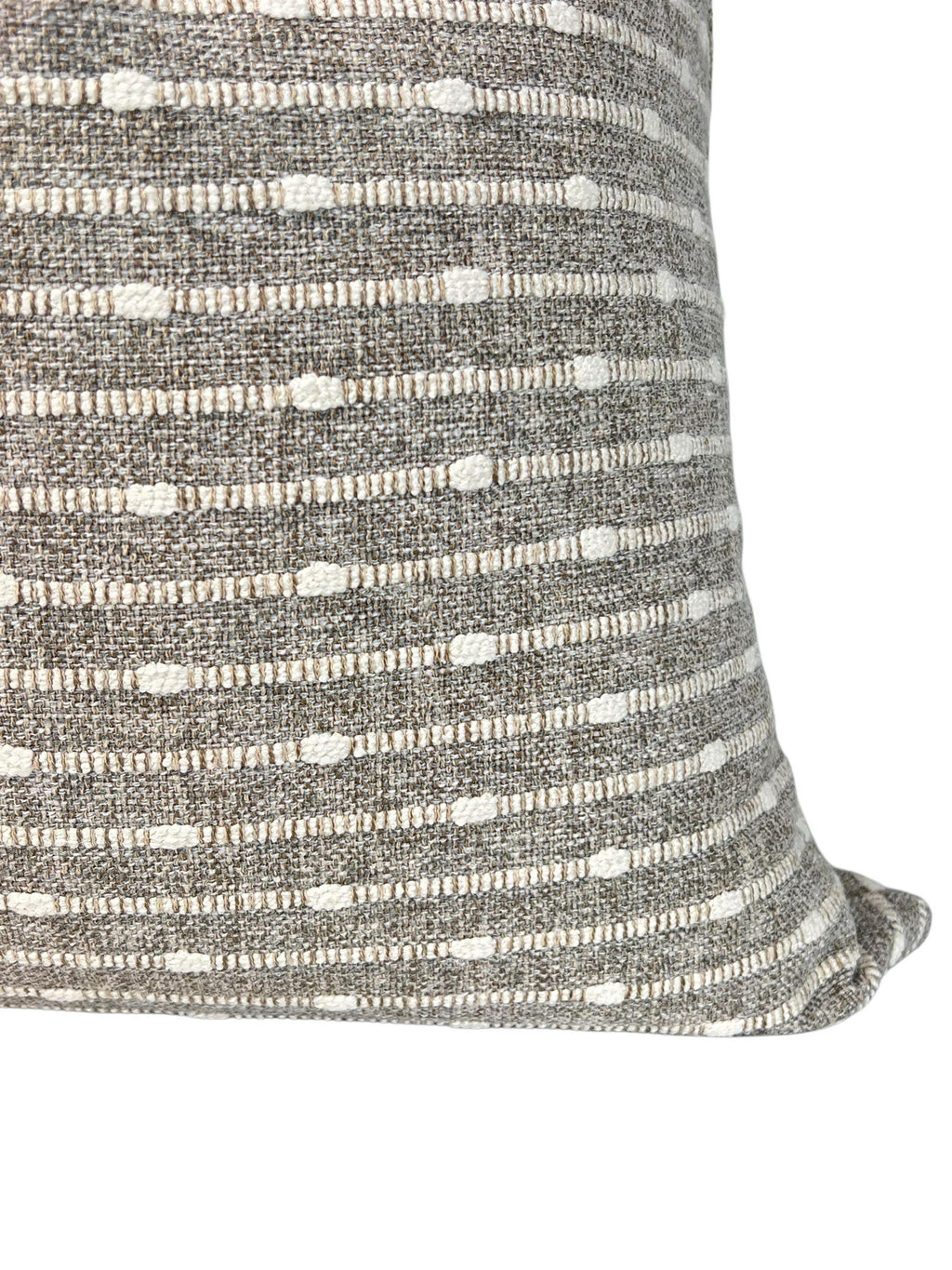 Woven Striped Pillow Cover, Raised Dotted Stripe Cushion