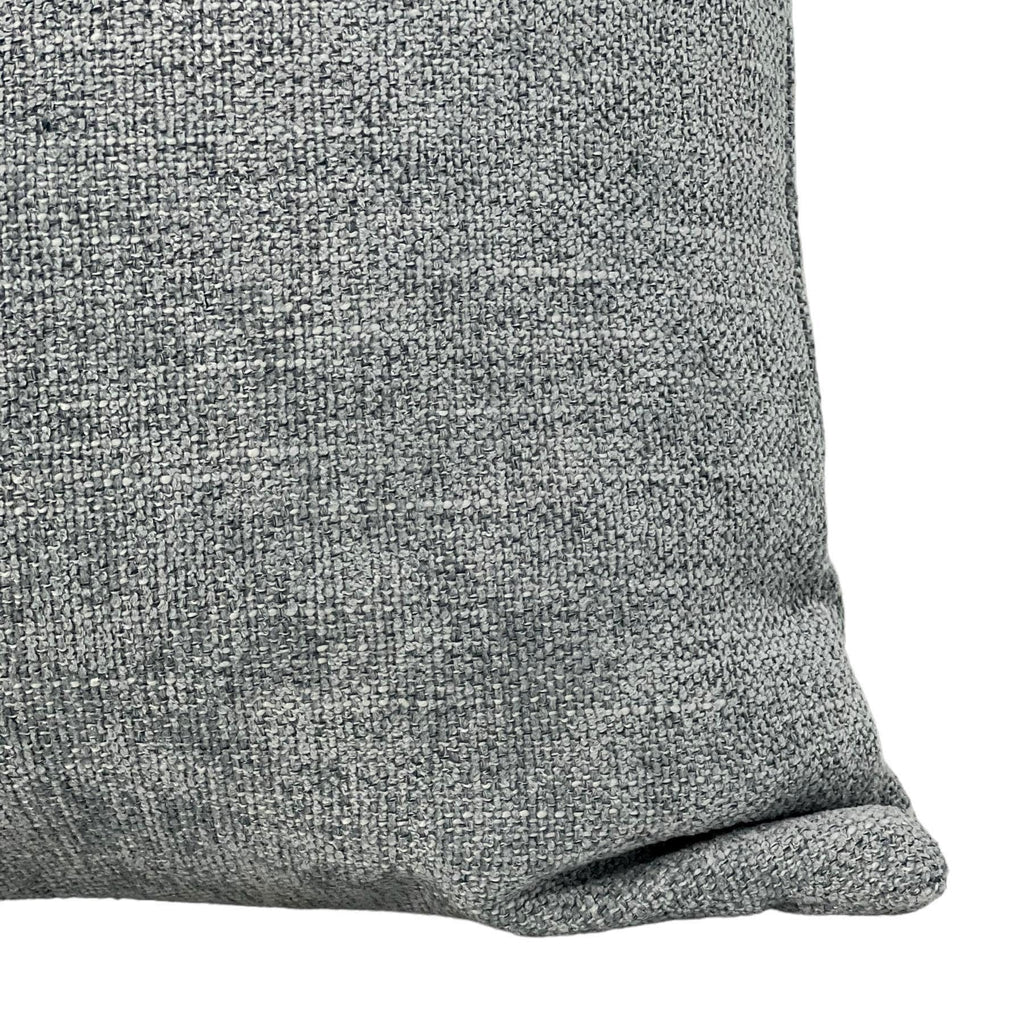 Textured Velvet Pillow Cover, Handmade Gray Decorative Cushion