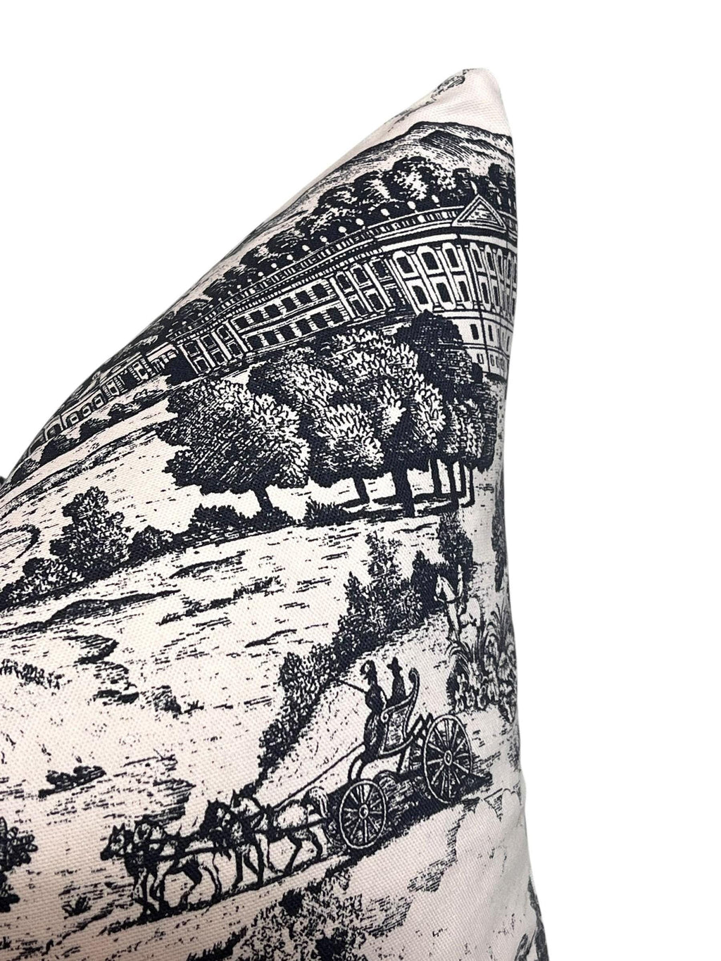 French Country Toile Pillow Cover, Vintage Farmhouse Throw Pillow