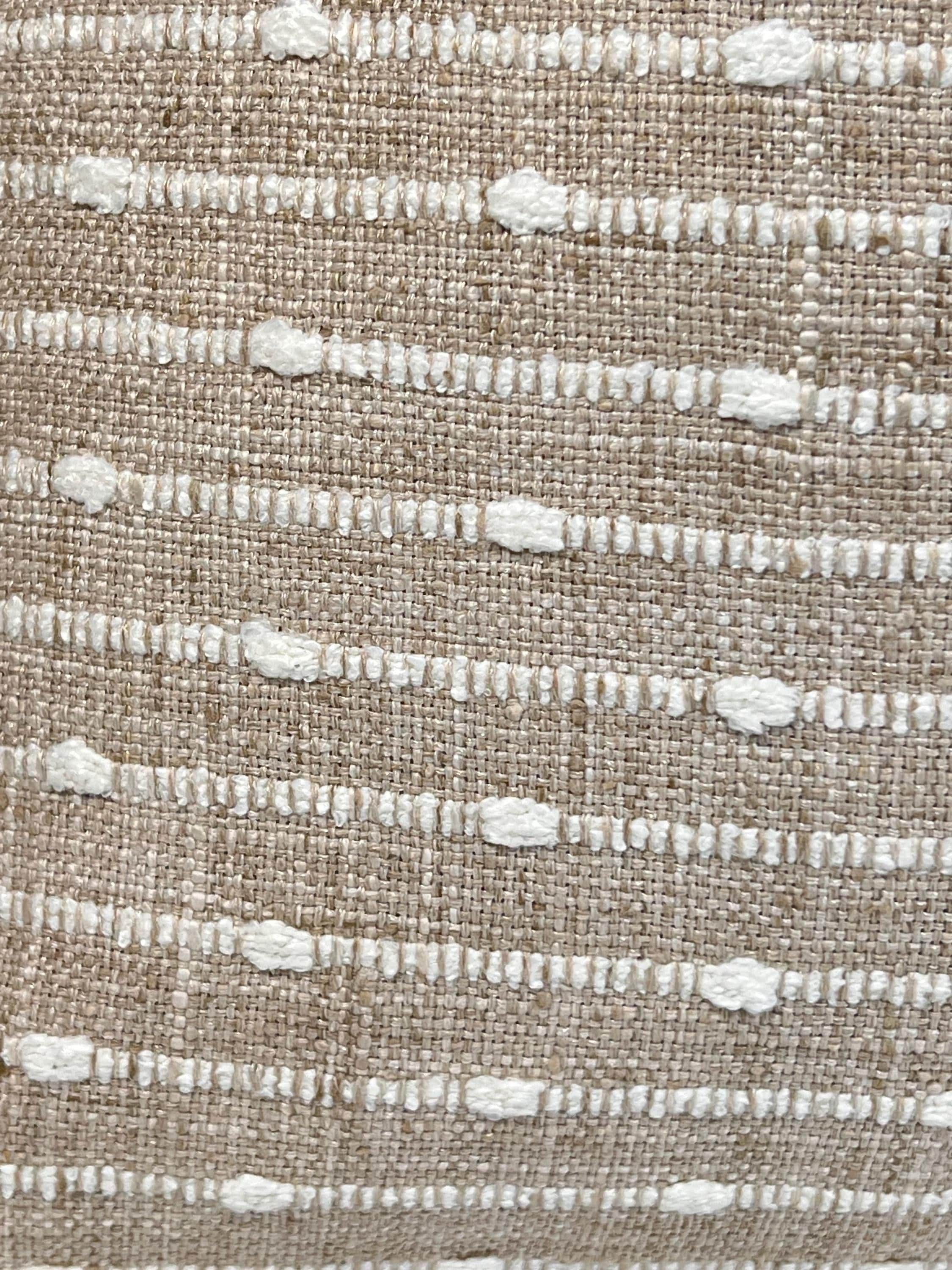 Tan Woven Stripe Pillow Cover, Boho Dotted Cushion