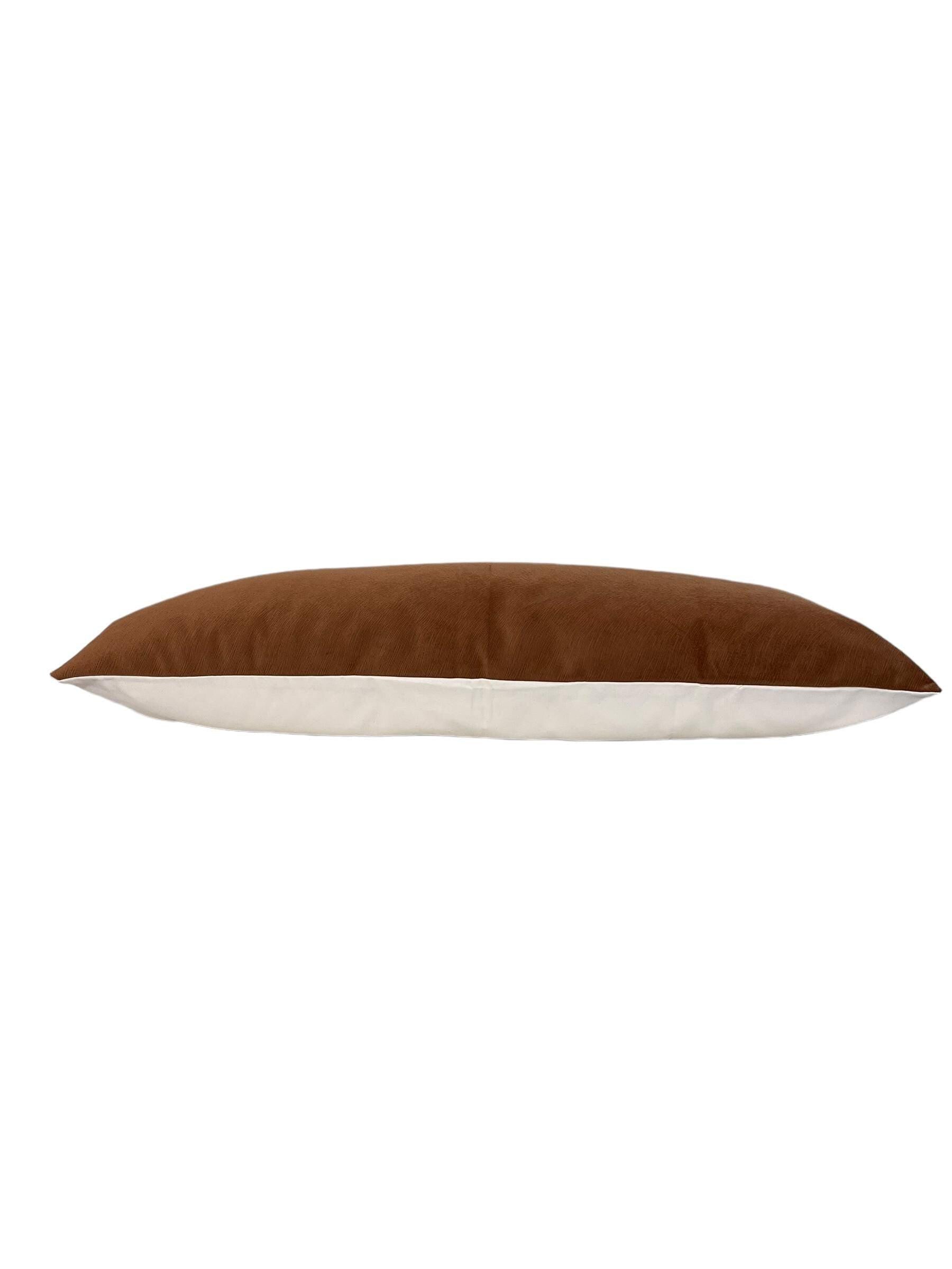 Cowhide Pillow Cover Set, Copper Velvet, USA Handmade