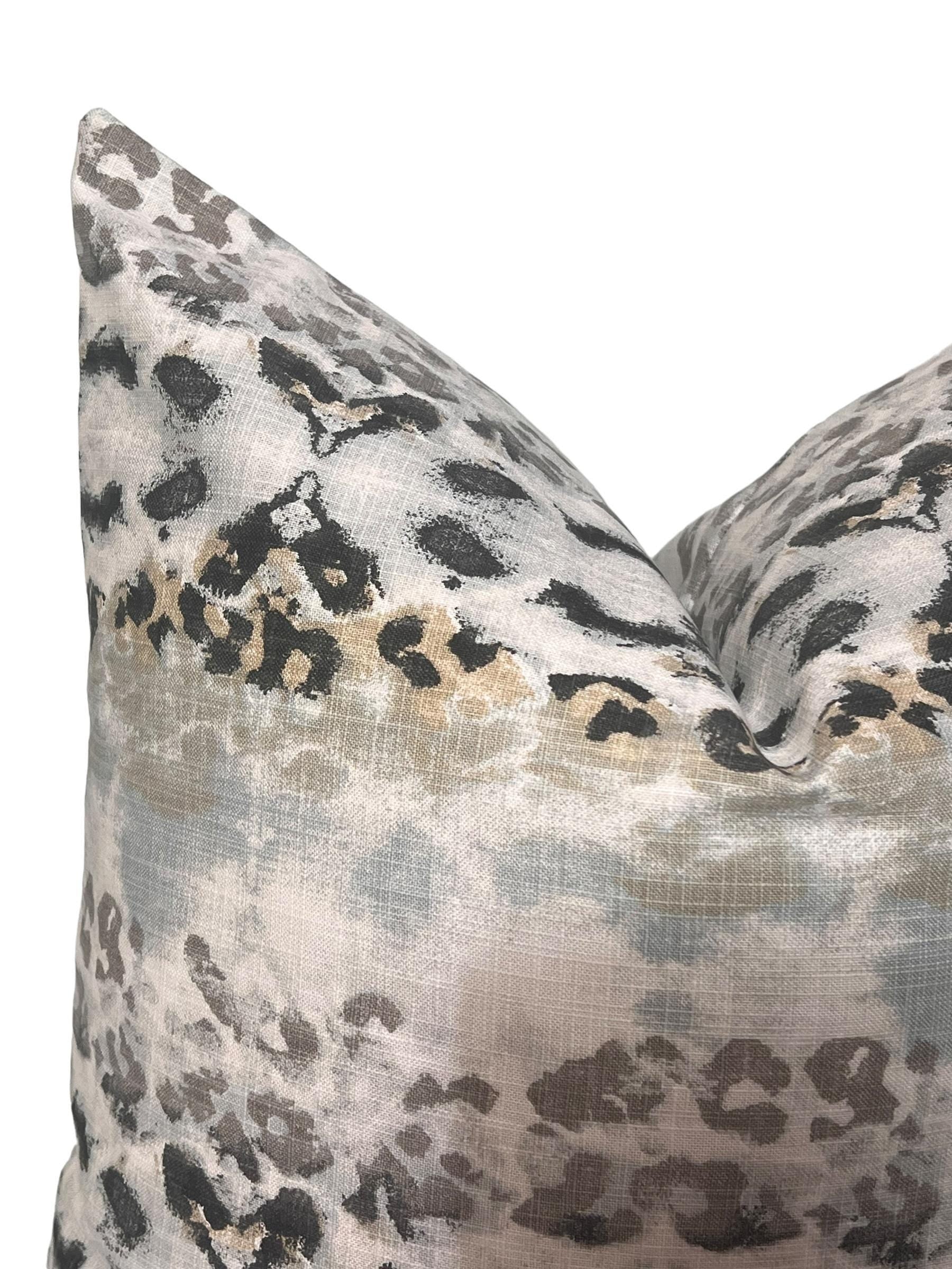 Abstract Leopard Print Pillow Cover, Modern Safari Decor
