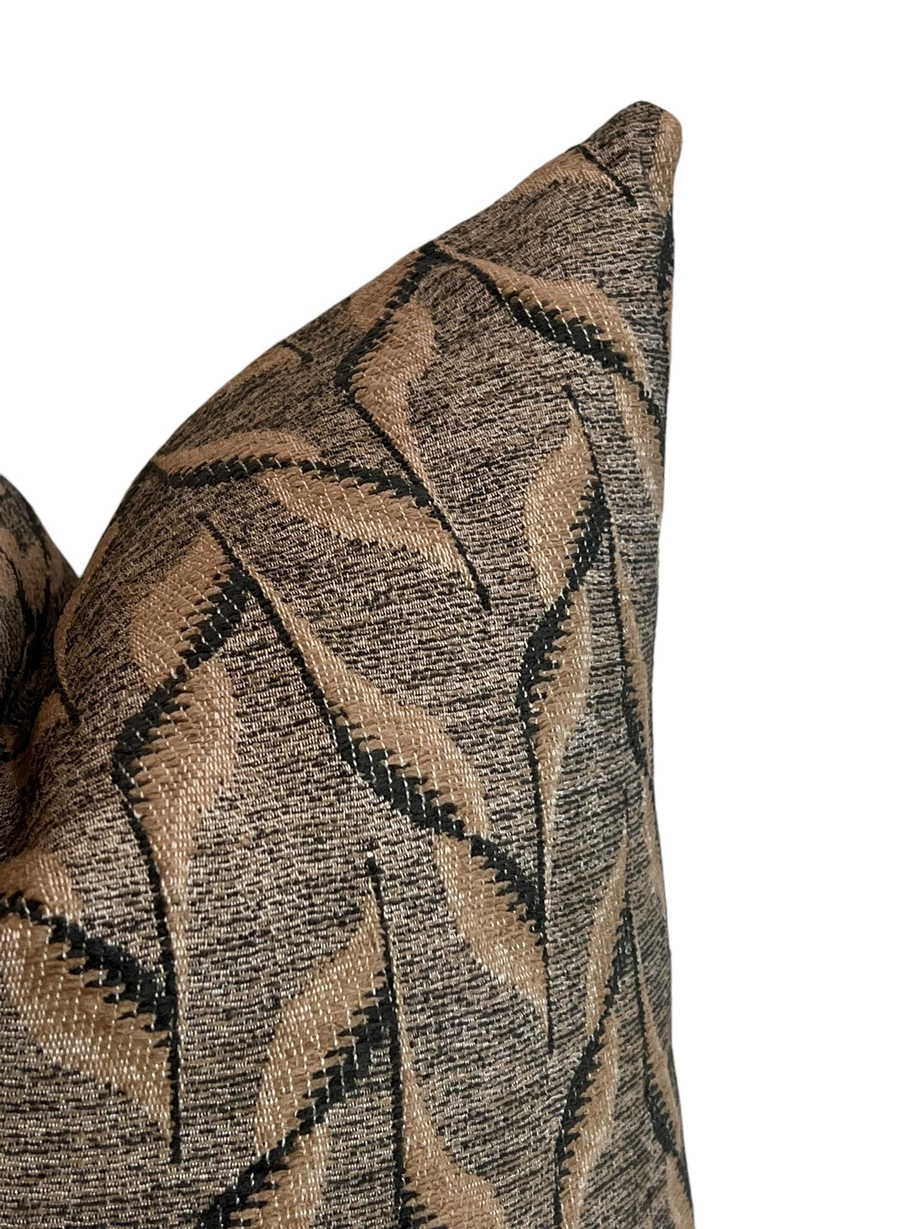 Geometric Woven Pillow Cover, Earth Tones, Handmade in USA
