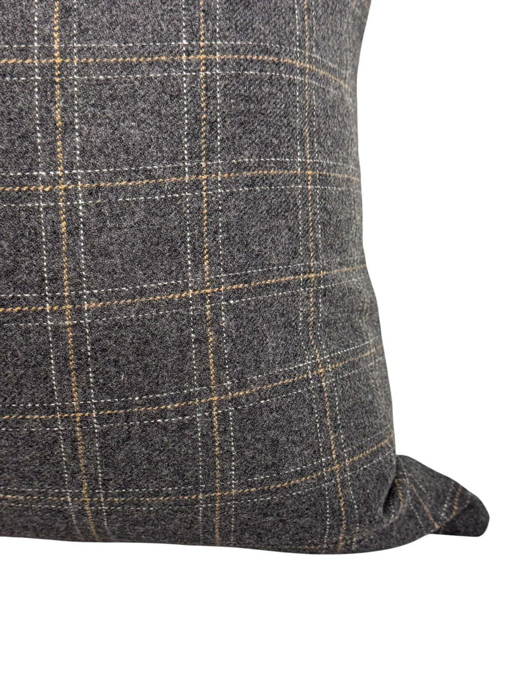 Dark Gray Plaid Pillow Cover: Farmhouse Cabin Decor