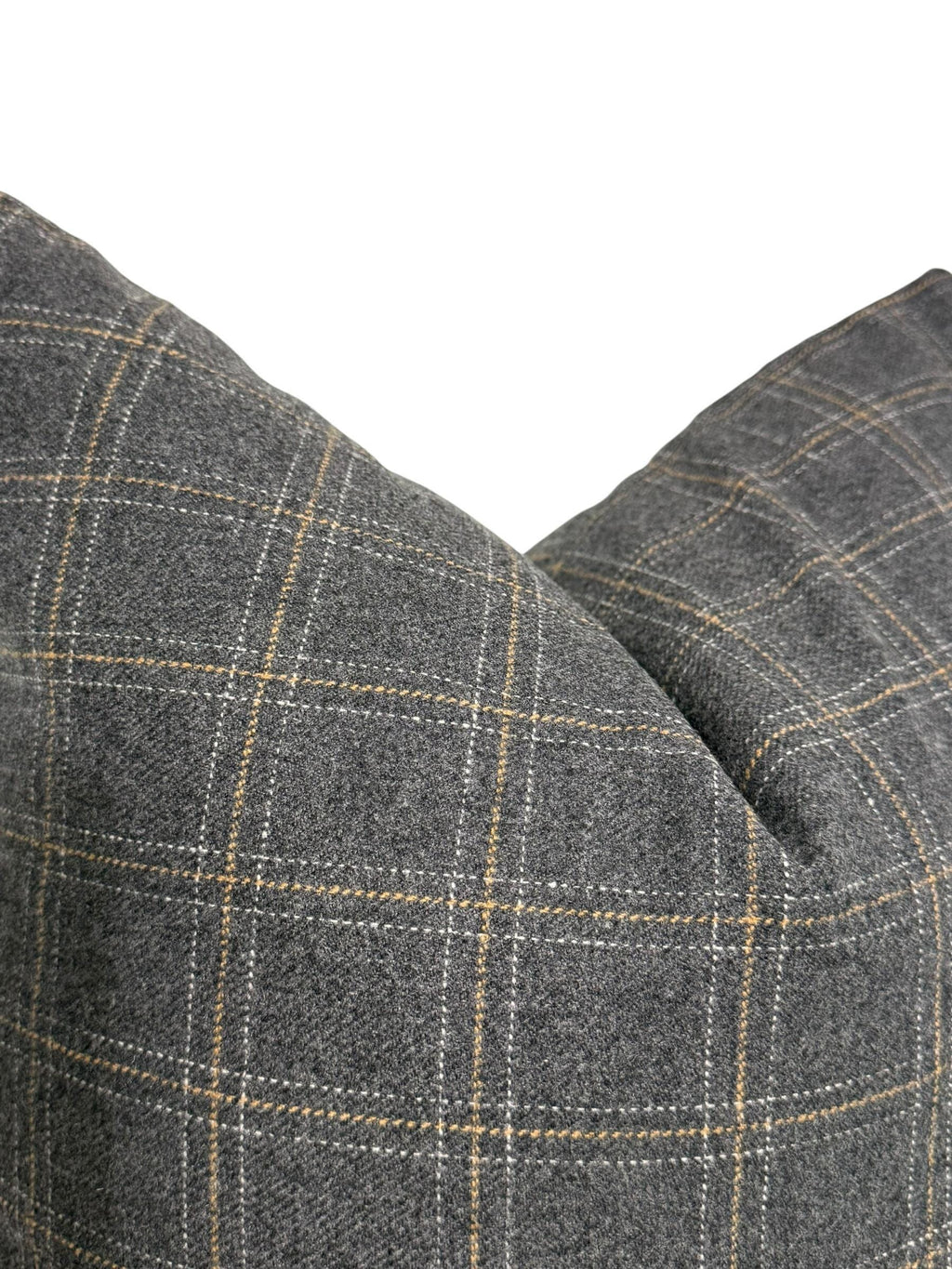 Dark Gray Plaid Pillow Cover: Farmhouse Cabin Decor